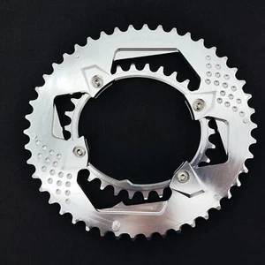bikinGreen Oval CNC Chainring 46/30T For Shimano 4 Arm 10-12 Spd Road Cyclocross - Picture 1 of 5