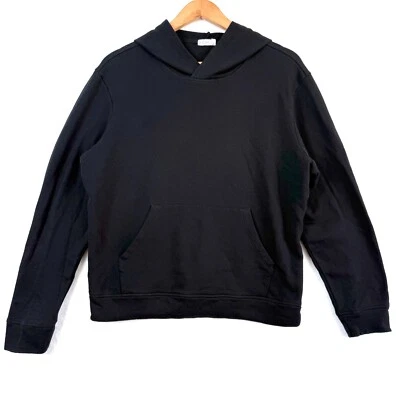 Barefoot Dreams Malibu Collection Sweater Mens L Black French Terry Hoodie - Image 1 of 4