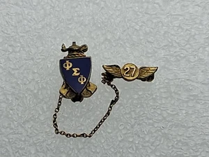 Phi Sigma Phi Sorority 1927 Pin (Gold Rolled) - Picture 1 of 3