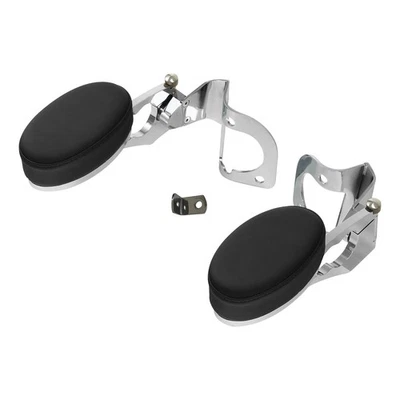 Chrome Rear Passenger Armrests Adjustable Fit For Harley Street Glide 2014-2025 - Image 1 of 4