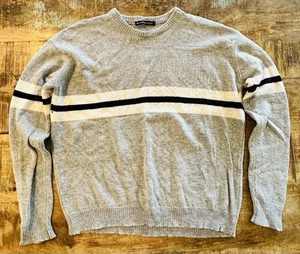 Brandi Melville Grey Striped Knit Sweater Super Soft One Size - Picture 1 of 4