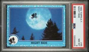 E.T. The Extra-Terrestrial 1982 TOPPS E.T. #45 NIGHT RIDE PSA 8 NM-MINT LOW POP! - Picture 1 of 2