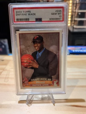 2003-04 Topps Dwyane Wade novato PSA 10 gemas como nuevo radiocontrol Heat Dwayne #225 patio Foto 1 de 2