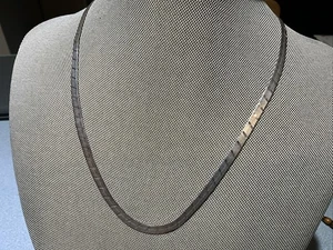 Collar de espiga de plata de ley 925 de 18" collar de cadena italiana - Imagen 1 de 6