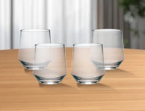 Set of Four Clear Tritan Plastic Stemmed All Purpose Wine Glass - Picture 1 of 8