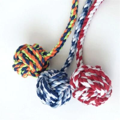 4 X Tough Pet Rope Strong Play (LARGE) Chew Knot Tug Toy Dog Braided Ball Fun - Image 1 of 4