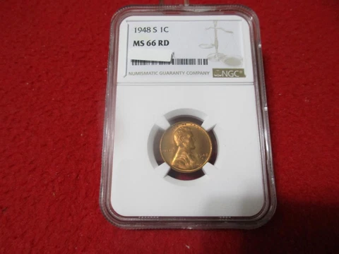 1948-S LINCOLN WHEAT BACK CENT / PENNY   NGC MS 66RD                   #MF-T2721 Cover