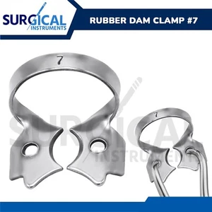 Morsetti per diga in gomma endodontica #7 acciaio inox chirurgica dentale grado tedesco - Foto 1 di 7