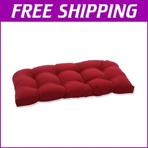 Pompeii Red Tufted Sofa Cushion - Plush & Eco-Friendly for Indoor/Outdoor Use - Picture 1 of 9