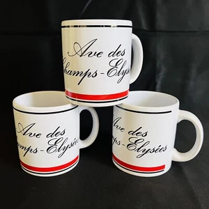 3 RARE Waechtersbach West Germany Ave des Champs Élysées Paris Coffee Mug Cup - Picture 1 of 7