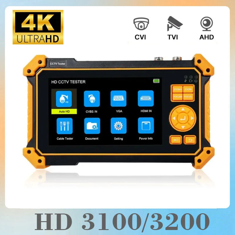 HD 3100/3200 5inch CCTV Tester HD Coaxial 4K 8MP ADH VGA HDMI SDI Camera Tester - Image 1 of 4