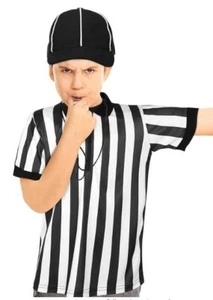 Kids Halloween Referee Costume -Complete w/ Hat and Whistle - New - Picture 1 of 3