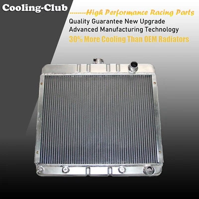 Radiador de aluminio Fit 68-73 Plymouth Valiant 71-73 Dodge Dart L6 KKS527 3 filas Foto 1 de 4