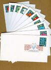 US # 4531 - 4540 STAMPS GARDEN OF LOVE FDC / DCP COVERS FULL SET OF 10 MNH