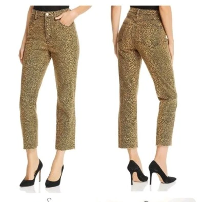 Current Elliott The High Waisted Stiletto Jean Spotted Leopard Size 26 NEW $228 - Image 1 of 4