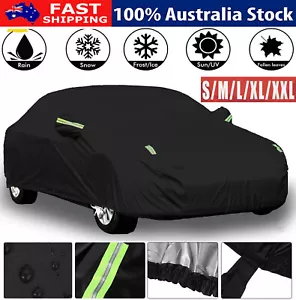 S-XXL Waterproof Car Cover Outdoor Indoor Rain UV Dust Hail Resitant Full Size - Picture 1 of 22