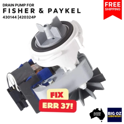 Drain Pump for Fisher & Paykel SmartDrive GW708U | Fix Error 37 | Free Shipping - Image 1 of 4