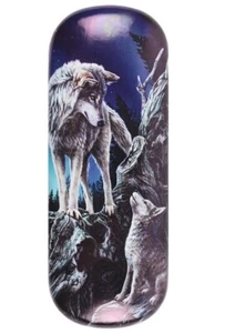 Guidance design by Lisa Parker glasses case, hard cover case, wolf and pup - Picture 1 of 3