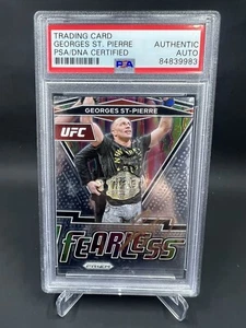 Georges St Pierre Signed 2022 Panini Prizm Fearless IP Auto PSA/DNA MMA UFC - Picture 1 of 2