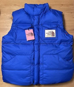 Gucci North Face Down Puffer Vest In Blue Size XL New Rare - Picture 1 of 6