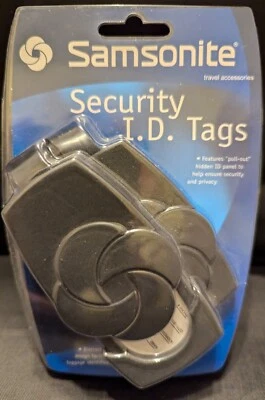 SAMSONITE SECURITY I.D. ETIQUETAS. Juego de 2 NUEVOS, PRECINTADOS! ¡ENVÍO GRATUITO!   Foto 1 de 2