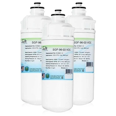 Swift Green SGF-96-03 VOC Fits for Everpure EV9601-12 Water Filter (3 Pack) - Image 1 of 4