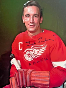 Ted Lindsay Hall of Fame Detroit Red Wings Autographed 8x10 Color Photo - Picture 1 of 1