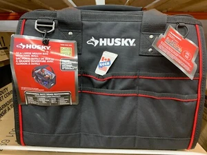 HUSKY CANADA 16-inch HEAVY DUTY Water-resistant Large Mouth Tool Bag - Picture 1 of 13