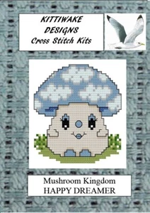 Mushroom Kingdom - THE DREAMER, CASHEW Cross Stitch Kit Kittiwake. Beginners Kit