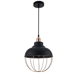 Ohr Lighting Koper Cage Pendant, Matte Black/Copper Plated - OH110 - Picture 1 of 1