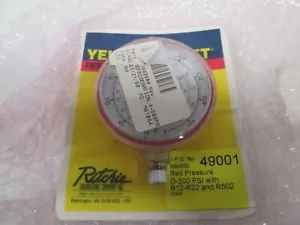 Yellow Jacket, Gauge, Refrigeration, 0-500 PSI, New - Picture 1 of 6
