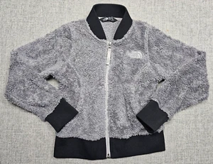 North Face Jacket Girls XS Extra Small Gray Full Sherpa Full Zip Fleece - Picture 1 of 6