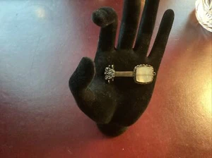 Antique Sterling Silver & Mother Of Pearl Stringed Instrument Brooch/Pin - Picture 1 of 7