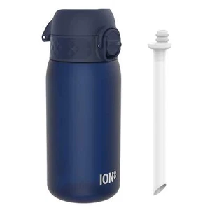ION8 Auslaufsichere kleine Trinkflasche mit Strohhalm, Recyclon, Navy, 350ml (12oz) - Bild 1 von 7