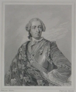 LOUIS XV Roi France GRAVURE Pannier GALERIE HISTORIQUE VERSAILLES 1840 - Picture 1 of 2