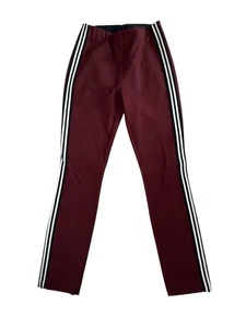 Rag & Bone Women’s Simone Cropped Burgundy Track Stripe Ponte Pants XS - Picture 1 of 5