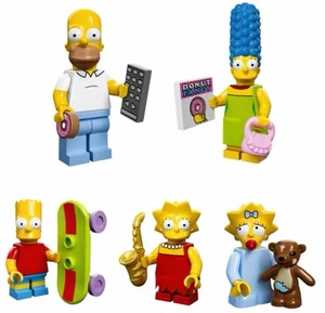 LEGO The Simpsons Family of 5 Homer, Marge, Bart, Lisa, and Maggie Pack (SEALED) - Picture 1 of 1
