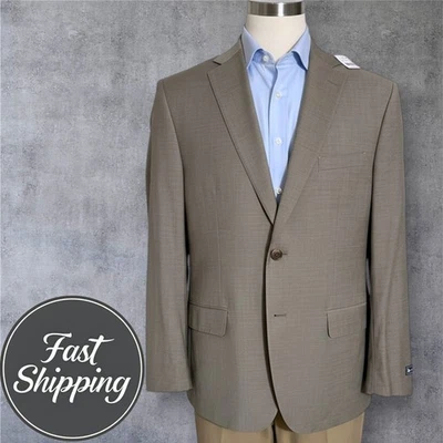 $375 BROOKS BROTHERS Hombres 50R Bronceado Mezcla de Lana Blazer Abrigo Deportivo Chaqueta de 2 Botones Foto 1 de 2