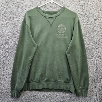 DENIM & SUPPLY RALPH LAUREN Sweatshirt Men M French Terry Green Logo Crewneck - Image 1 of 4