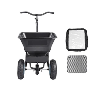 Walk-Behind Push Broadcast Spreader 100LB Capacity Spreading Width - Picture 1 of 12