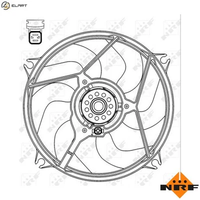 FAN ENGINE COOLING 47069 FOR NFZ NFV 1.6L 6FZ 1.7L RFN RHY 2.0L 4cyl - Image 1 of 4