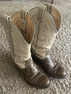 Stivali da cowgirl Nocona B4091 donna western originali lucertola taglia 5,5B - Foto 1 di 8