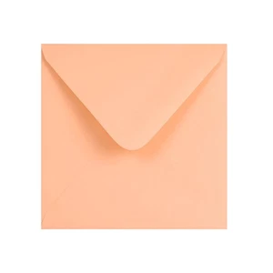 130 x 130 Salmon Pink Small Square Envelope | Gummed | 120gsm V-Flap Envelope - Picture 1 of 3