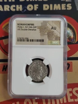 PHILLIP THE 1ST A.D.244 SILVER DENARIUS HIGH GRADE ANCIENT. - Image 1 of 4