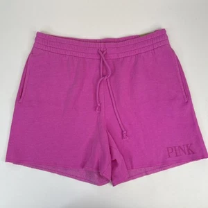 Pantalones Cortos Victoria's Secret ROSA Polar Sudadera Cordón Logo Rosa Caliente Talla L Nuevos - Imagen 1 de 7