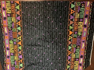 DOBLE BORDE SUSAN WINGET Happy halloween negro cp46626 tela 5 ydsx60 (1 pieza) Foto 1 de 3