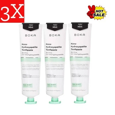 Boka Fluoride Free Toothpaste - Nano Hydroxyapatite, Remineralizing 3 X