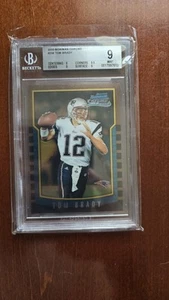 Tom Brady 2000 Bowman Chrome. What Now Ebay? Going To Apologize? Beckett Mint 9 - Picture 1 of 2