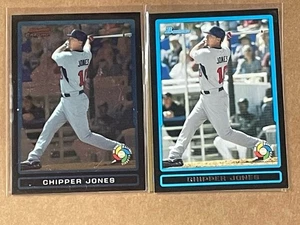 2009 Bowman Chrome WBC   & Base Chipper Jones Lot Of 3 (Braves) - Picture 1 of 1