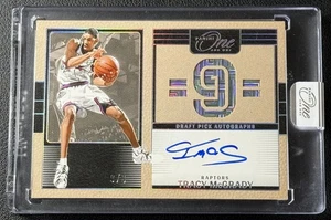 TRACY MCGRADY 2024-25 PANINI ONE AND ONE DRAFT PICK AUTOGRAPHS AUTO 9/9 RAPTORS - Picture 1 of 2